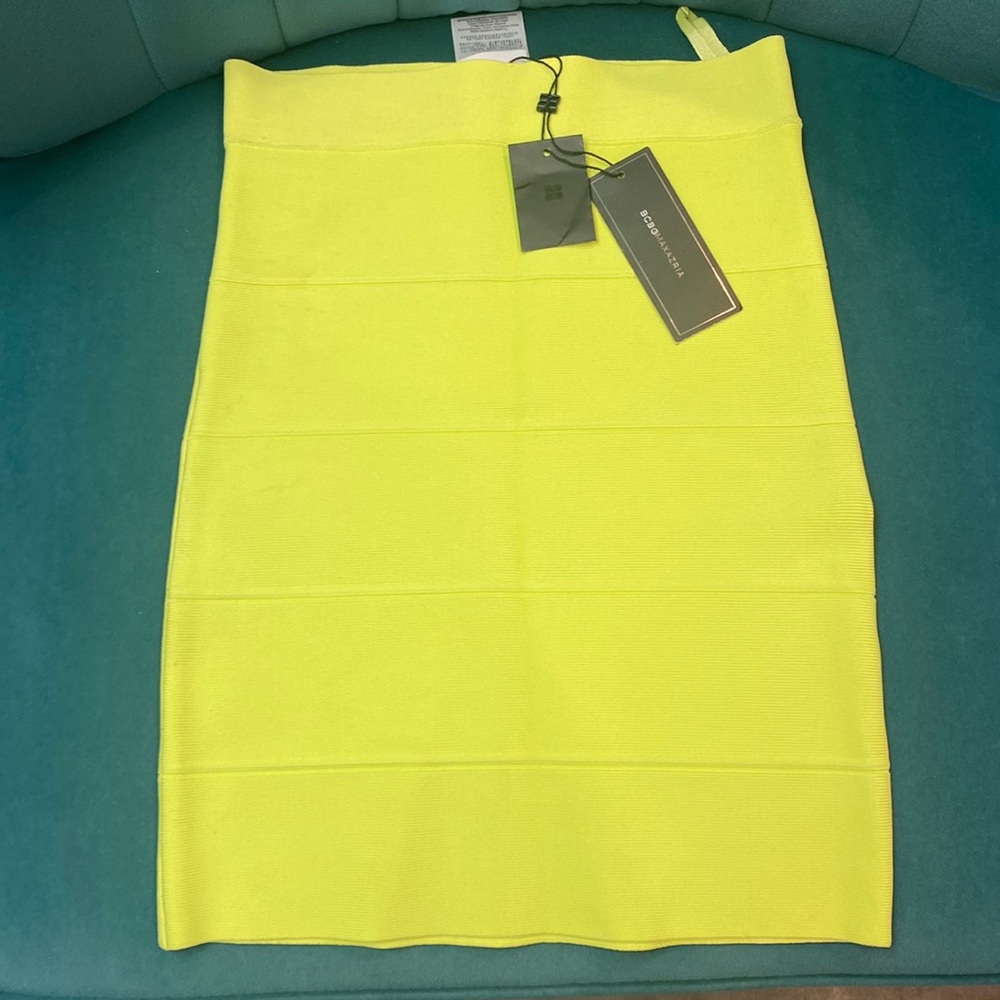 BCBG neon mini bandage skirt